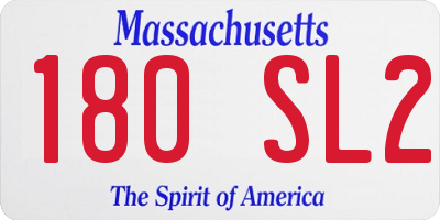 MA license plate 180SL2