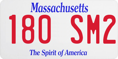 MA license plate 180SM2