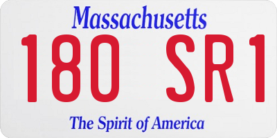 MA license plate 180SR1