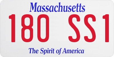 MA license plate 180SS1