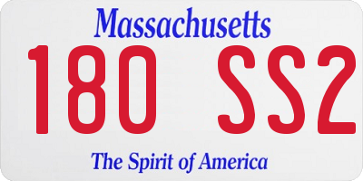 MA license plate 180SS2