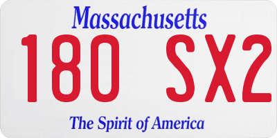 MA license plate 180SX2
