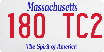 MA license plate 180TC2