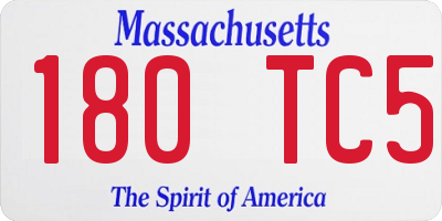 MA license plate 180TC5