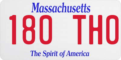 MA license plate 180TH0