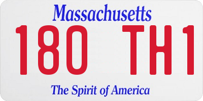 MA license plate 180TH1