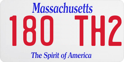 MA license plate 180TH2
