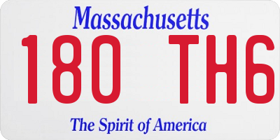MA license plate 180TH6
