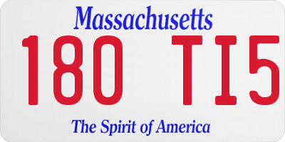 MA license plate 180TI5
