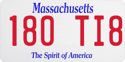 MA license plate 180TI8