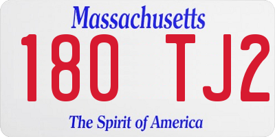 MA license plate 180TJ2
