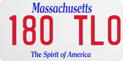 MA license plate 180TL0