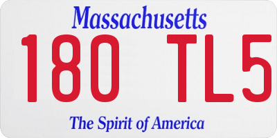 MA license plate 180TL5