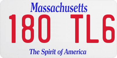MA license plate 180TL6