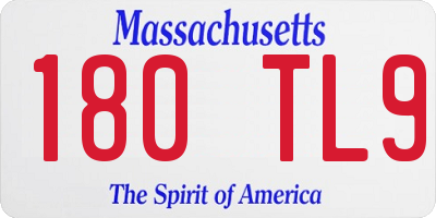 MA license plate 180TL9