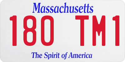 MA license plate 180TM1