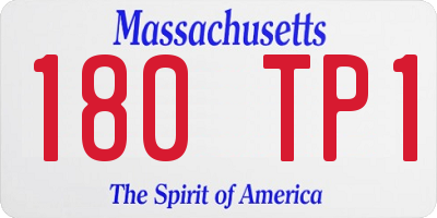 MA license plate 180TP1
