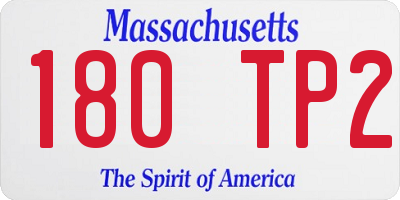 MA license plate 180TP2