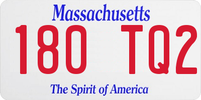 MA license plate 180TQ2