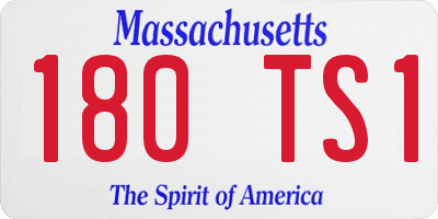 MA license plate 180TS1