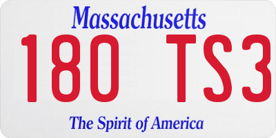 MA license plate 180TS3