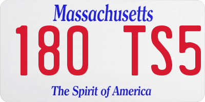 MA license plate 180TS5