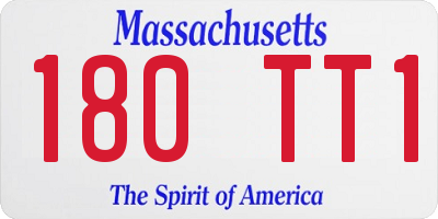 MA license plate 180TT1
