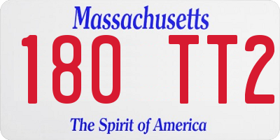 MA license plate 180TT2
