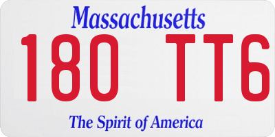 MA license plate 180TT6