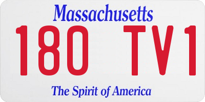 MA license plate 180TV1