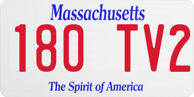 MA license plate 180TV2