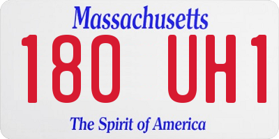 MA license plate 180UH1