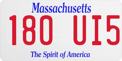 MA license plate 180UI5