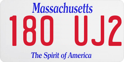 MA license plate 180UJ2