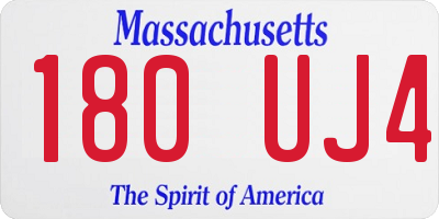 MA license plate 180UJ4