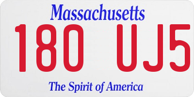 MA license plate 180UJ5