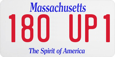 MA license plate 180UP1