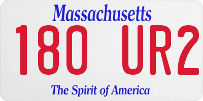 MA license plate 180UR2