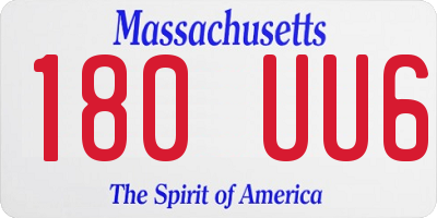 MA license plate 180UU6