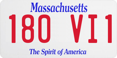 MA license plate 180VI1