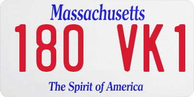 MA license plate 180VK1