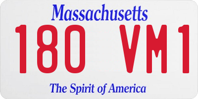 MA license plate 180VM1