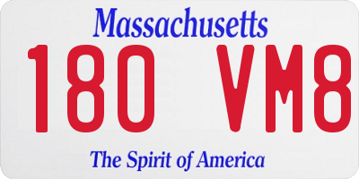 MA license plate 180VM8