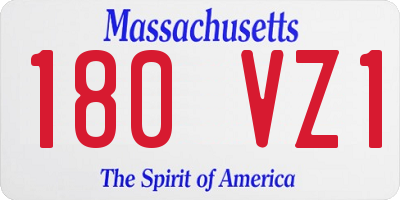 MA license plate 180VZ1