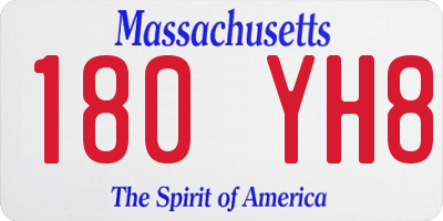 MA license plate 180YH8