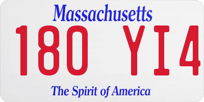 MA license plate 180YI4