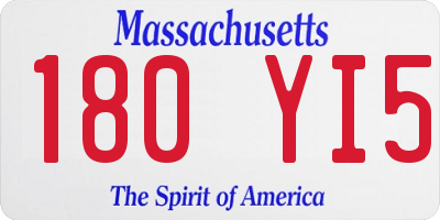 MA license plate 180YI5