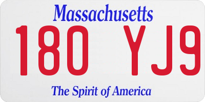 MA license plate 180YJ9