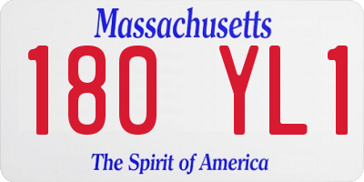 MA license plate 180YL1
