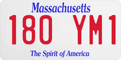 MA license plate 180YM1